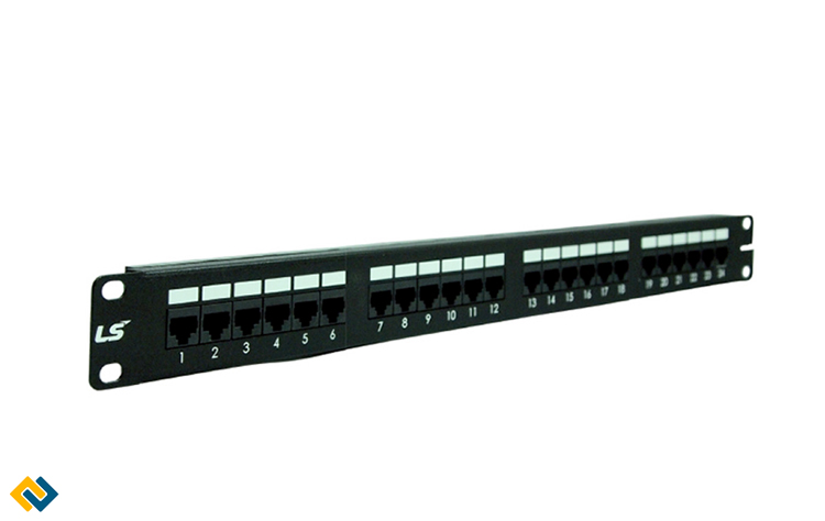Patch panel cat5 24p LS, Patch panel cat5 24p LS chính hãng 100% LS-PP-UC5E-24P